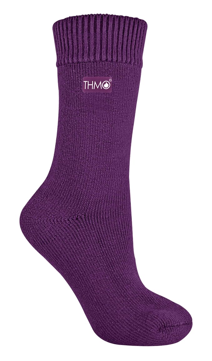 THMO - Set van 3 wintersokken voor dames met comfortbovenkant - Paars