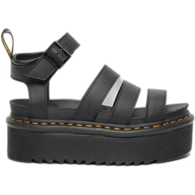Sandalen met sleehak Dr. Martens Blaire Quad Black Hydro