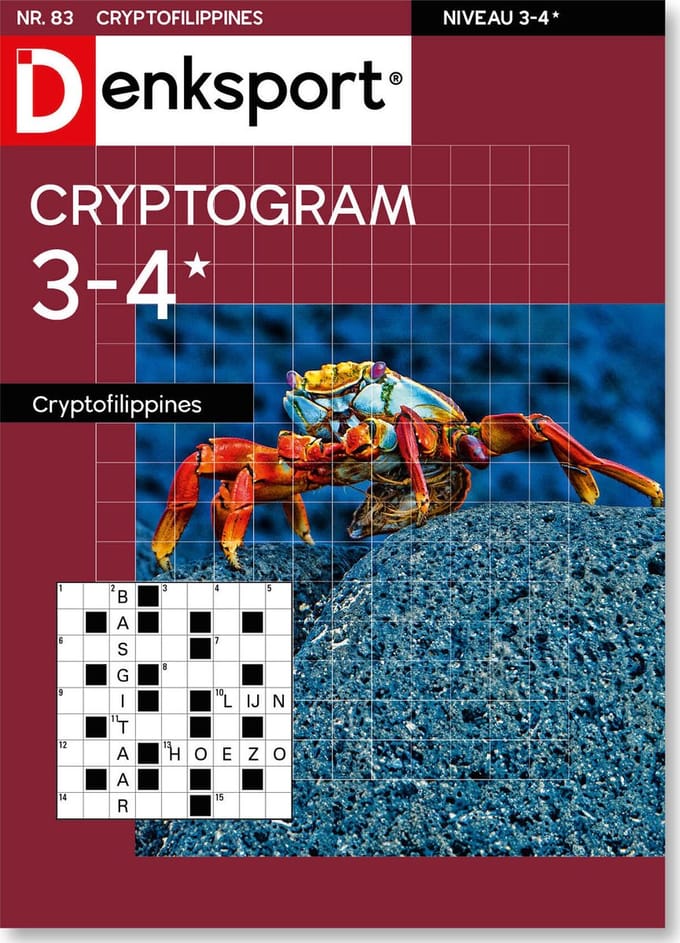 Denksport Puzzelboek Cryptofilippines 3-4*, editie 83