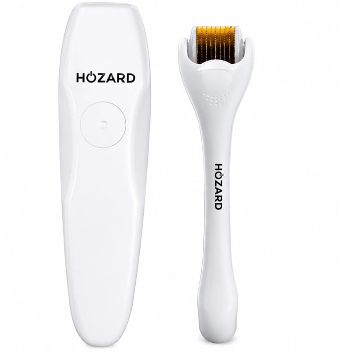 Hozard® Dermaroller - 540 Micro Naalden - Baardroller - Baardgroei & Haargroei stimuleren
