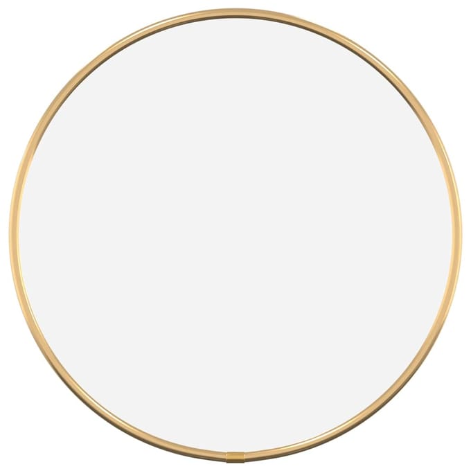 vidaXL - Wandspiegel - rond - Ø30 - cm - goudkleurig