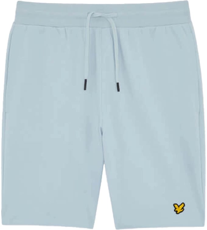 Lyle & scott fly fleece short in de kleur blauw.