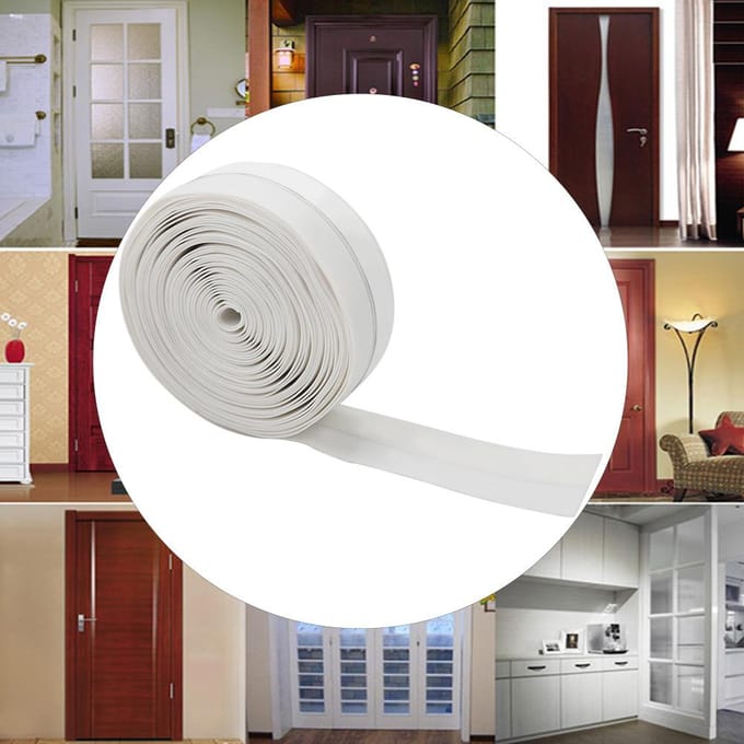 5M 25mm Zelfklevende Deur Raam Geluidsisolatie Stofwerende Afdichtingsstrip (Wit) wit