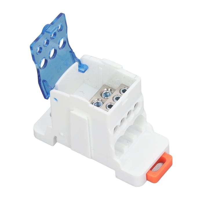 UKK80A Klemmenblok Vermogensverdeeldoos DIN-railmontage Universele Elektrische Draadsplitter Verdeeldoos 1000V AC DC