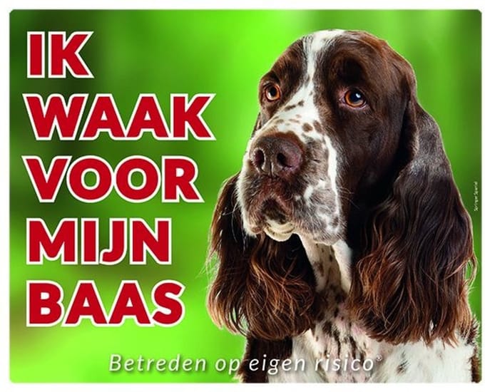 Engelse Springer Spaniel Waakbord - Ik waak voor mijn