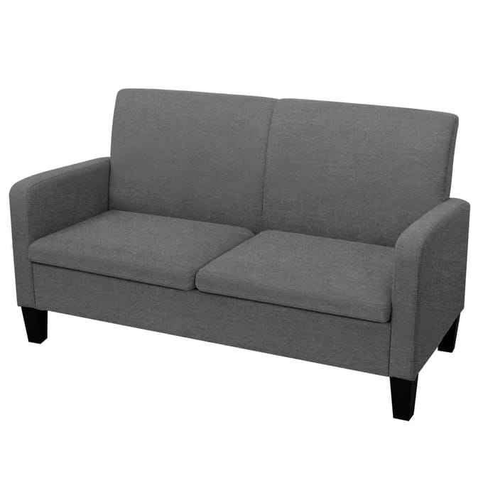 vidaXL - Tweezitsbank - 135x65x76 - cm - donkergrijs