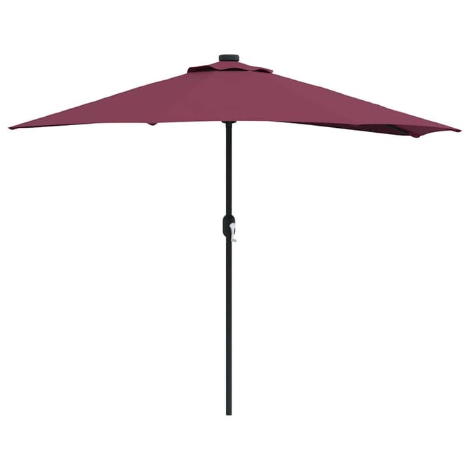 vidaXL - Tuinparasol - 294 - x - 150 - x - 224 - cm - Polyester - en - Staal - Bordeaux - Rood