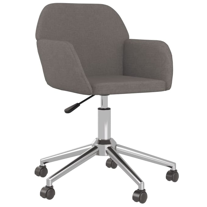 vidaXL - Eetkamerstoelen - draaibaar - 2 - st - stof - donkergrijs