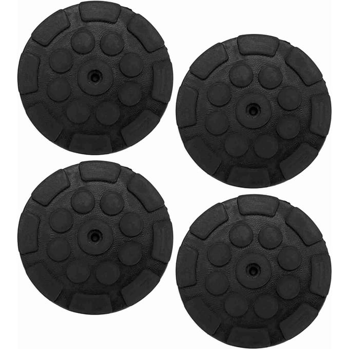 4 Stuks Auto Ronde Rubber Armpads Auto Krik Hefkussens Gewichtheffer Accessoires black