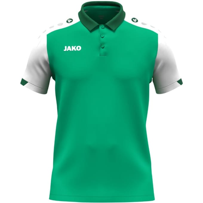 Jako Dynamic Polo Kinderen - Groen / Wit / Donkergroen | Maat: 140