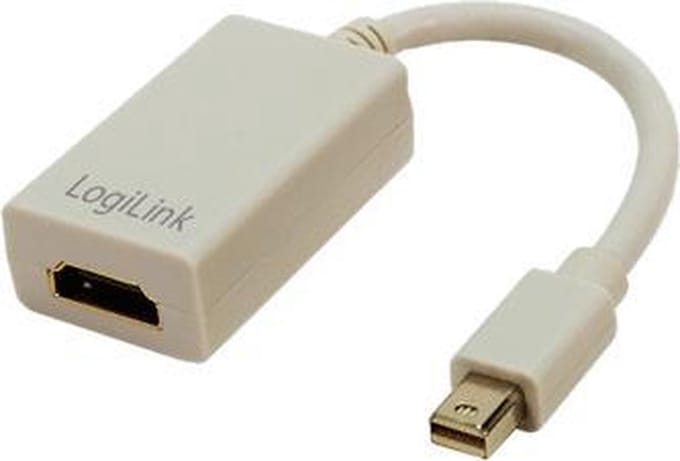 LogiLink Mini DisplayPort / HDMI Adapter 0,1 meter HDMI Type A (Standaard) Grijs
