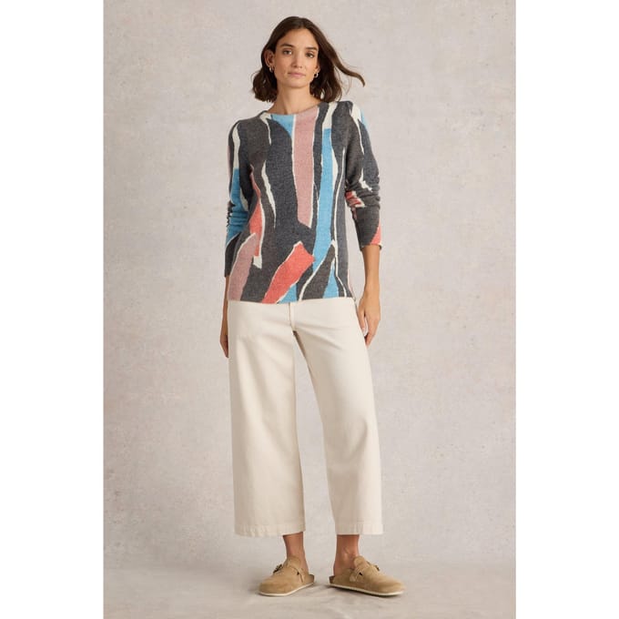 White Stuff Jodie Jumper Blue Print Taglia: 10 | Maglioni a maglia Outlet | Donna | Blu