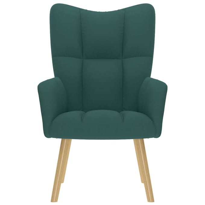 Ontspanningsfauteuil, Donkergroen, Bekleed met Stof