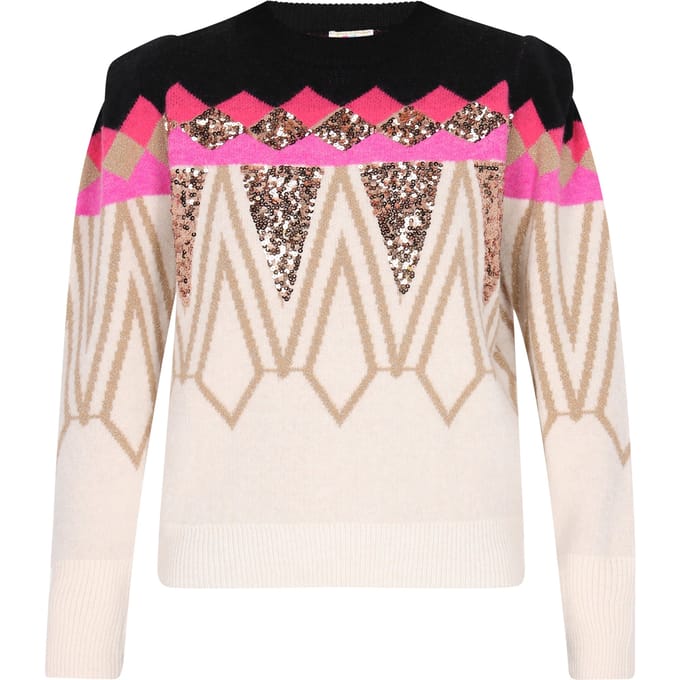 IZIA Jumper Dames Roze Veelkleurig