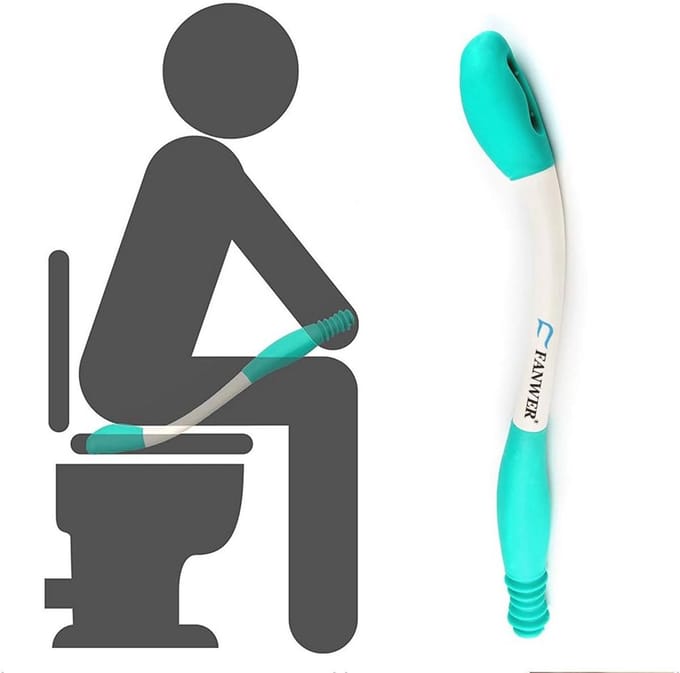 Ergonomische wc-hulp met groot bereik en comfortabele handgrepen