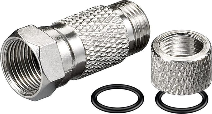 Weerbestendige schroef F-connector voor 8,0mm kabel / recht