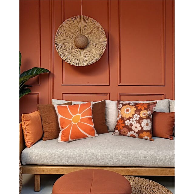 NOVÉE Sierkussen bouclé cognac | 45 x 45 cm | polyester