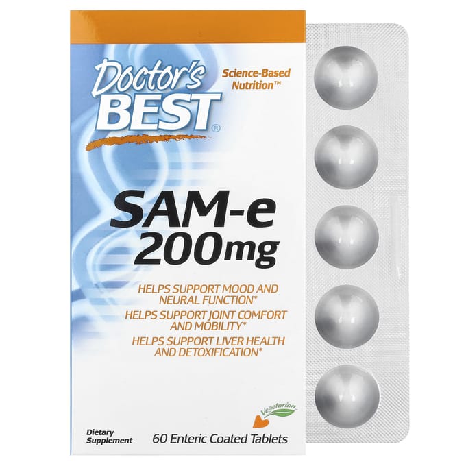 Doctor's Best, SAMe, 200 mg, 60 maagsapresistente tabletten
