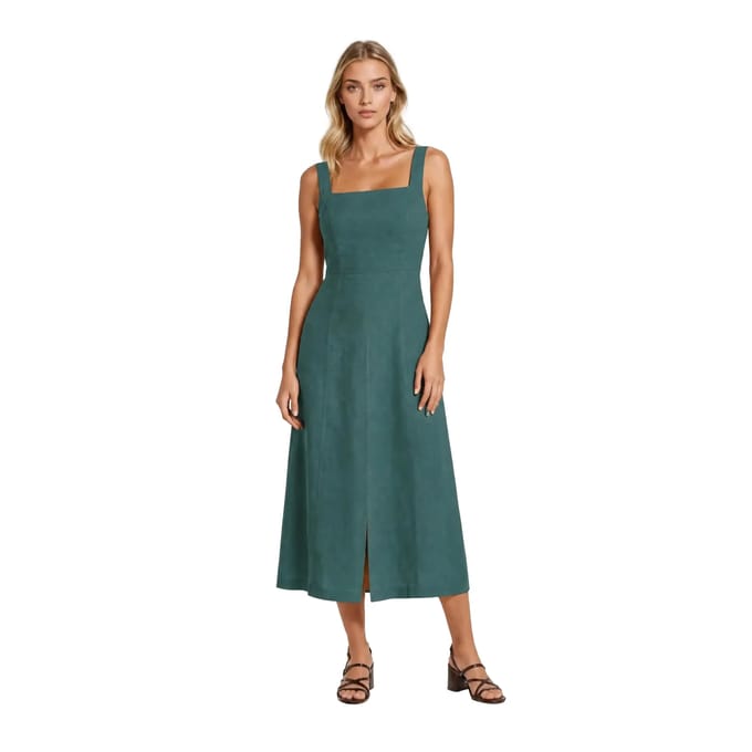 Vierkante Hals Jurk Dames Haris Cotton