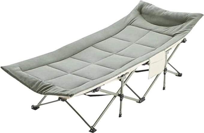 Opvouwbaar campingbed - Buitenbed Gastenbed - Ontspannen Rusten - Geluiddicht Ontwerp - 190 x 70 cm - Groen
