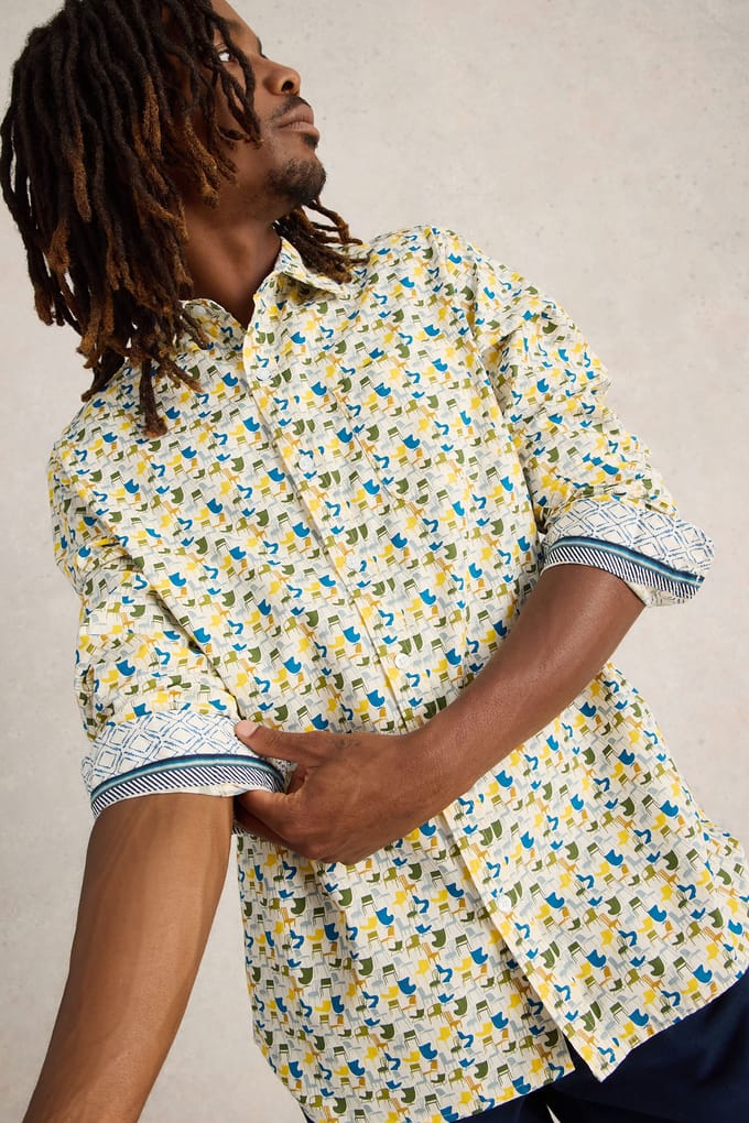White Stuff Multi Chair Printed Shirt White Multi Taglia: S | Camicie Casual Outlet | Uomo | Bianco