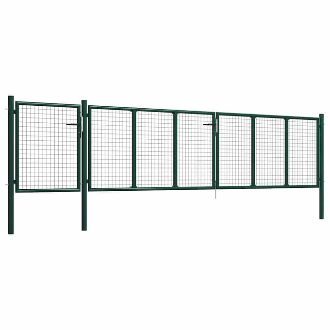 vidaXL Tuinpoort staal 500x100 cm groen