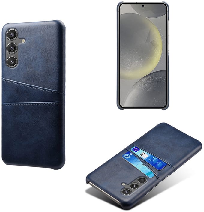 Backcover met Opbergvakjes + PMMA Screenprotector voor Galaxy S25 Plus _ Blauw