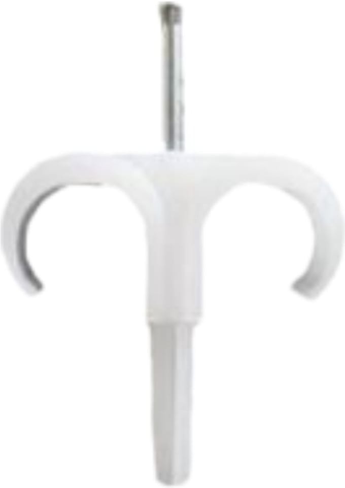 Newlec spijkerplugclips dubbel 16 - 19mm - naturel per 100 stuks