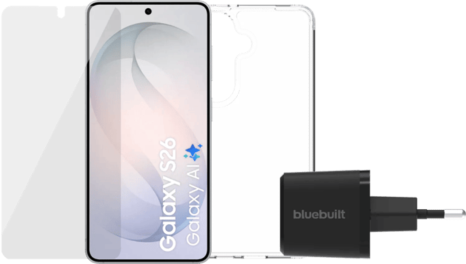 Samsung Galaxy S26 256GB Wit 5G + Compleet Accessoirepakket