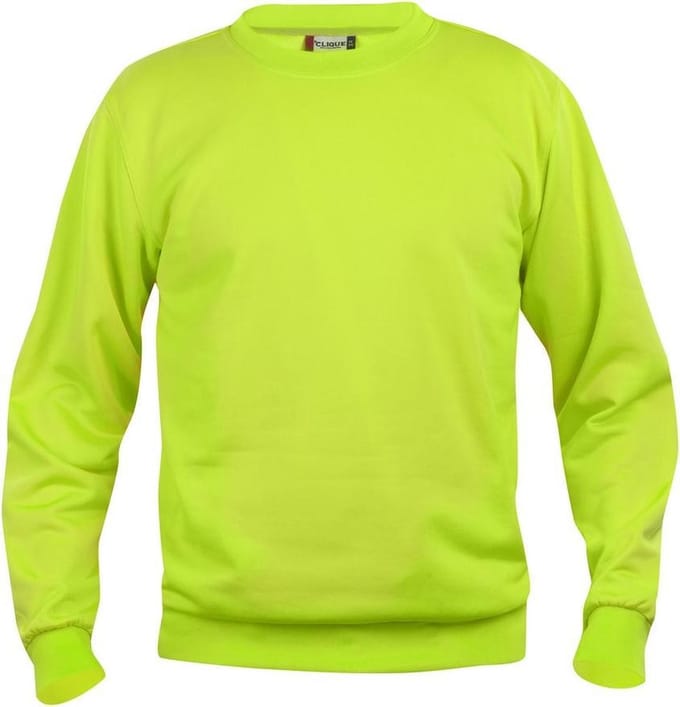 Basic roundneck signaalgroen xs