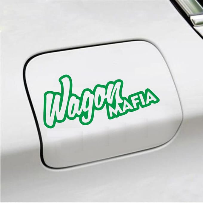 Bumpersticker - Wagon Maffia - 8,6 X 19 - Groen