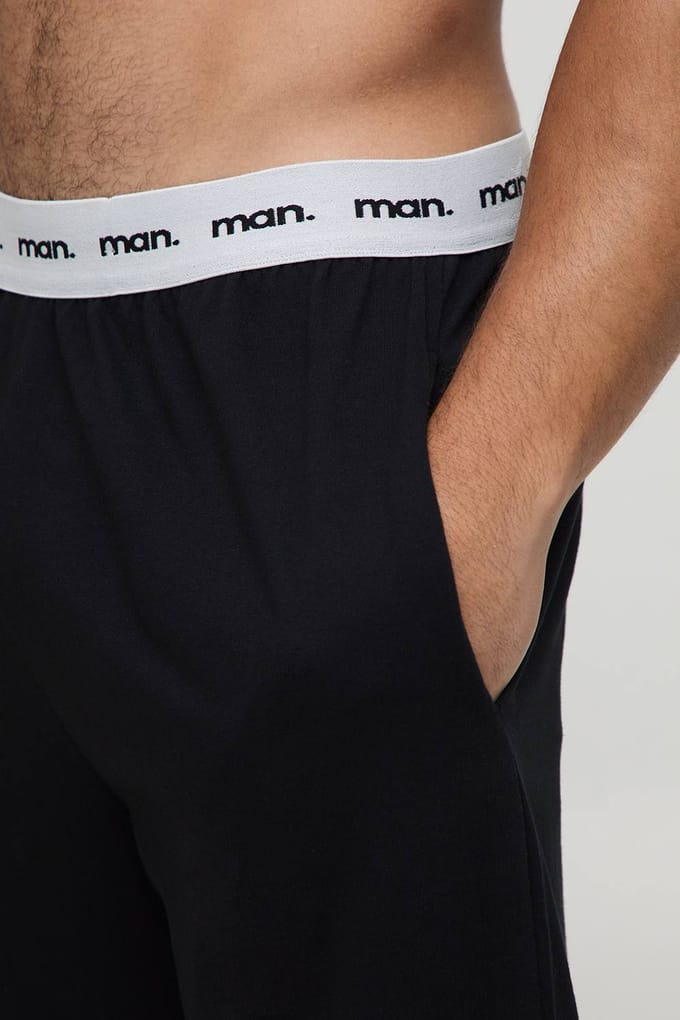 MAN Loungewear Straight Leg Jogger | Black | Size Medium