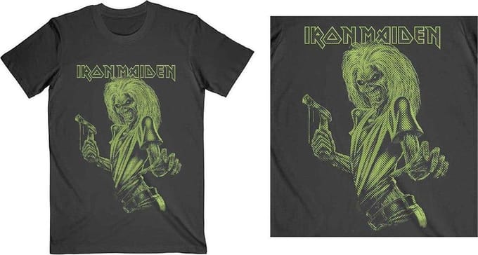 Iron Maiden - One Colour Eddie Heren T-shirt - M - Zwart