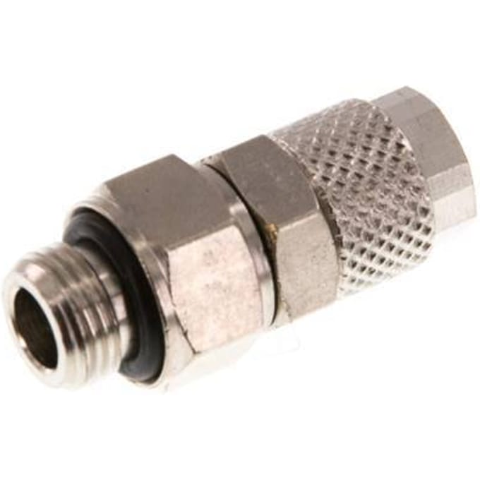 6x4 & G1/8'' Vernikkeld Messing Rechte Opsteekkoppeling Buitendraad [2 Stuks]