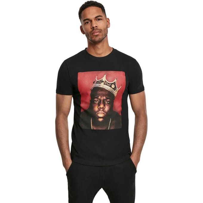 Merchcode - Notorious Big Crown Heren T-shirt - XS - Zwart