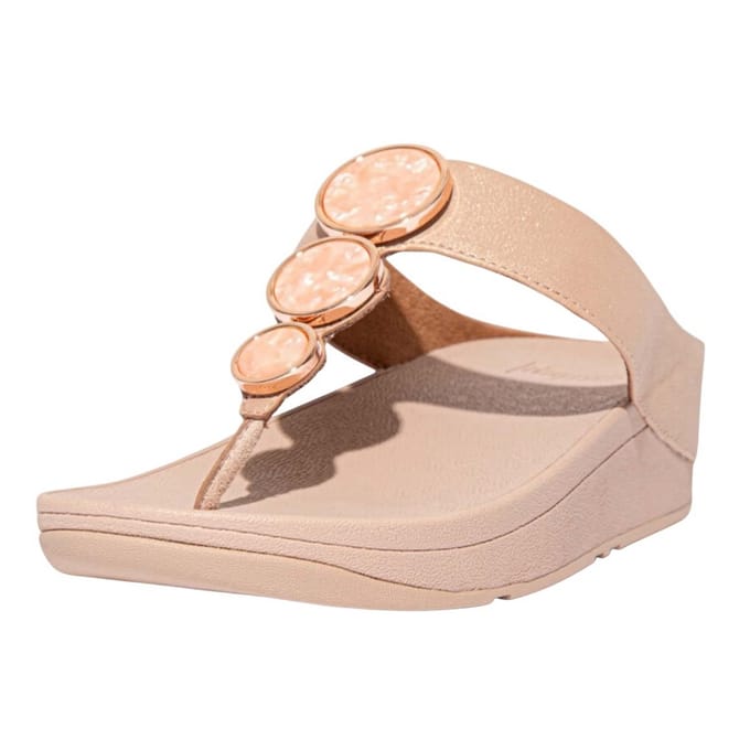 Fit Flop Dames/Dames Halo Shimmer teensandalen (Beige)