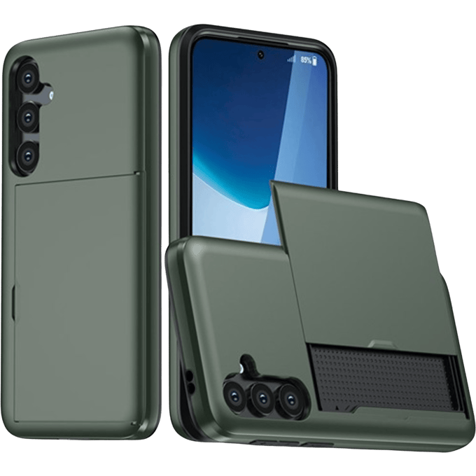 CaseBody Samsung Galaxy A56 Hoesje met Pashouder Groen