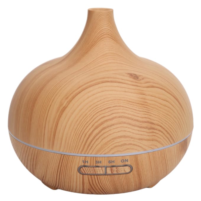 Ultrasone Aromatherapie Essentiële Olie Diffuser Kleurrijk Licht Fijne Nevel 500ML Capaciteit Afstandsbediening beige