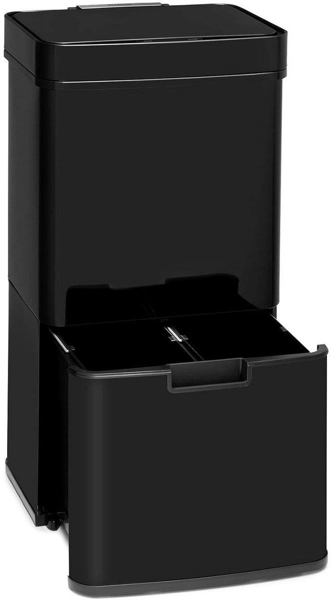 Touchless Sensor Prullenbak 72 Liter met Vier Compartimenten en Automatische Opening