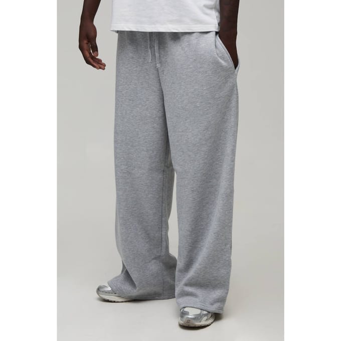 Essential Extreme Wide Leg Jogger | Grey Marl | Size Small