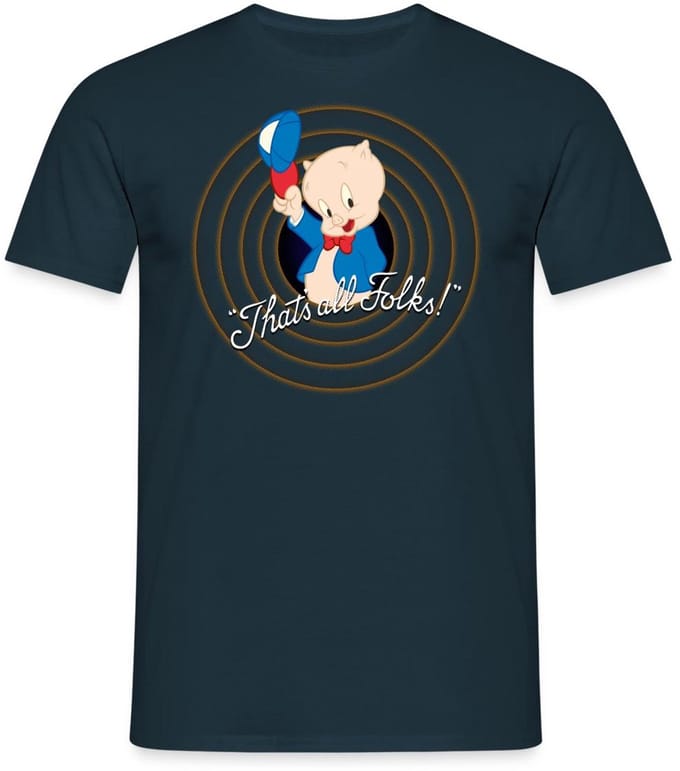 Looney Tunes Porky Pig T-Shirt Heren