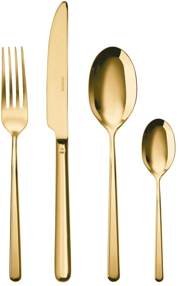 Sambonet Bestekset Linear - Goud - 24 delig / 6 personen