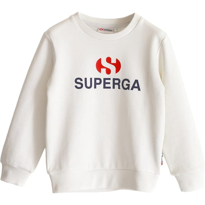 Superga Sweatshirt met kinderlogo (Wit)