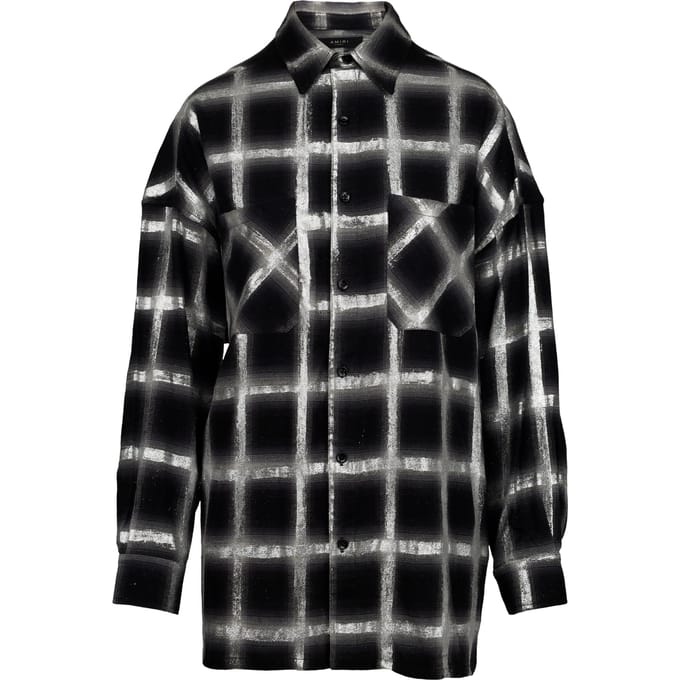 Amiri Glanzend Geruit Oversized Shirt - '10s