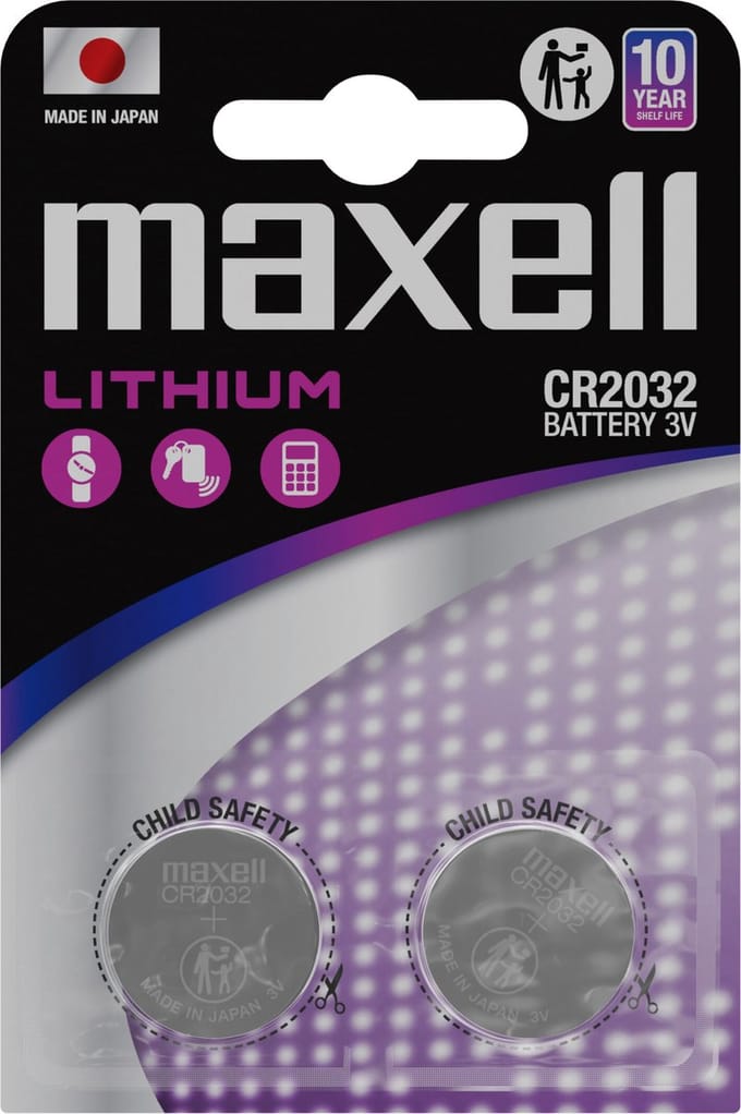 CR2032 Lithium knoopcel blister 2 stuks