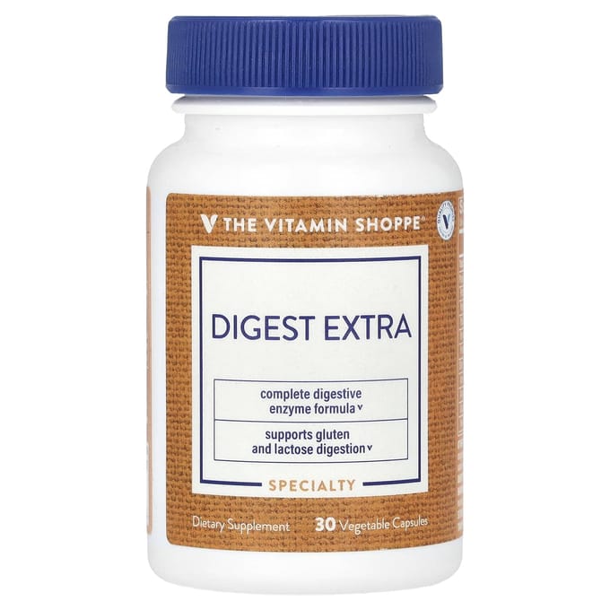 The Vitamin Shoppe, Digest Extra, 30 Plantaardige Capsules