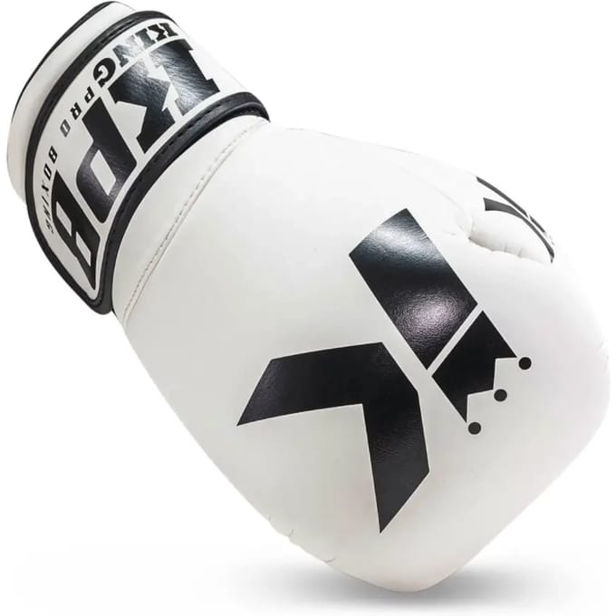 King Pro Boxing Bokshandschoenen - BGK 2 - Microvezel - Wit / Zwart 10 oz