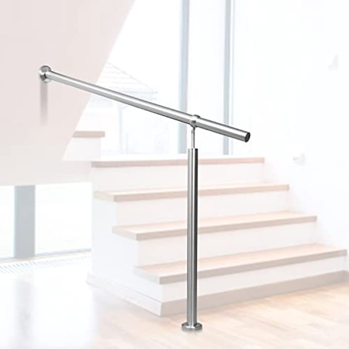 Trapleuning roestvrij staal voor binnen en buiten, instelbare hoek, 120 cm