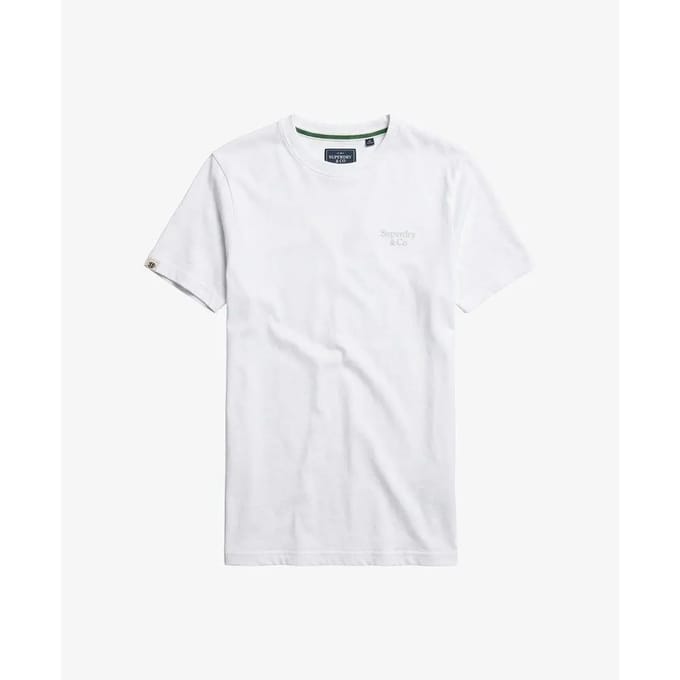 Superdry - Essential Serif Logo T-shirt Slanke Pasvorm - Heren - T-shirts