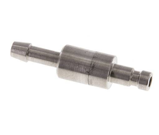 RVS DN 2.7 (Micro) Luchtkoppeling Insteeknippel 4 mm Slangpilaar Double Shut-Off